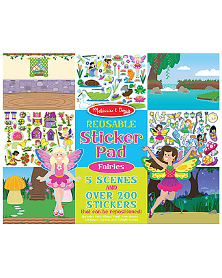 Melissa & Doug Reusable Sticker Pad - Fairies - 200+ Stickers Stickers & Stamps Sets