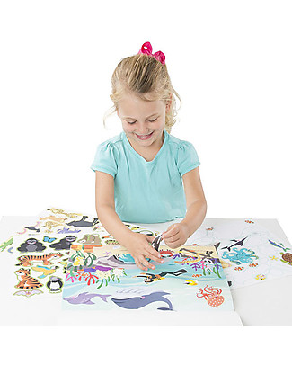 Melissa & Doug Reusable Sticker Pad, Habitats - With 150+ stickers! Stickers & Stamps Sets