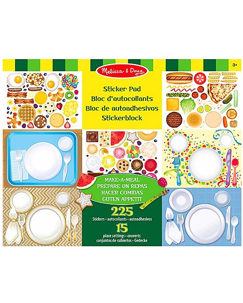 Melissa & Doug Reusable Sticker Pad- Make a Meal! - 225+  Stickers Stickers & Stamps Sets