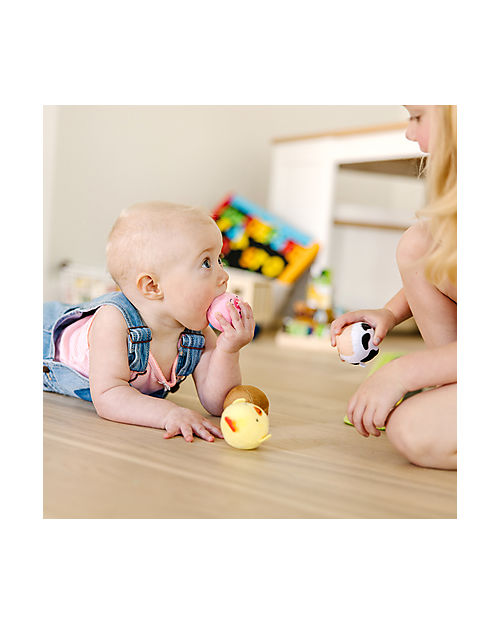 Melissa & Doug Rollables Farm Friends - Infant and Toddler Toy - 4 Pieces Soft Toys