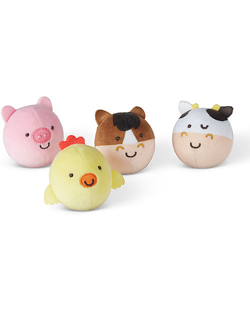 Melissa & Doug Rollables Farm Friends - Infant and Toddler Toy - 4 Pieces Soft Toys