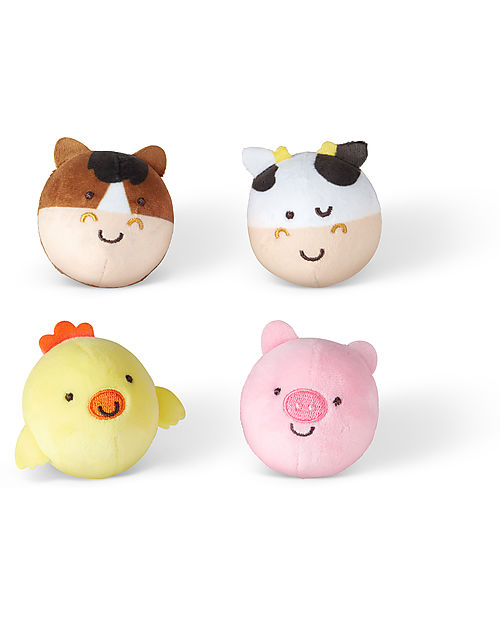 Melissa & Doug Rollables Farm Friends - Infant and Toddler Toy - 4 Pieces Soft Toys
