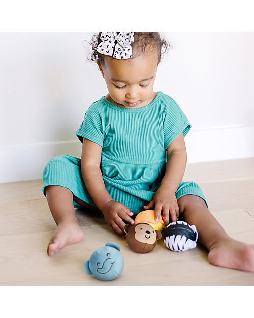 Melissa & Doug Rollables Safari Friends - Infant and Toddler Toy - 4 Pieces Soft Toys