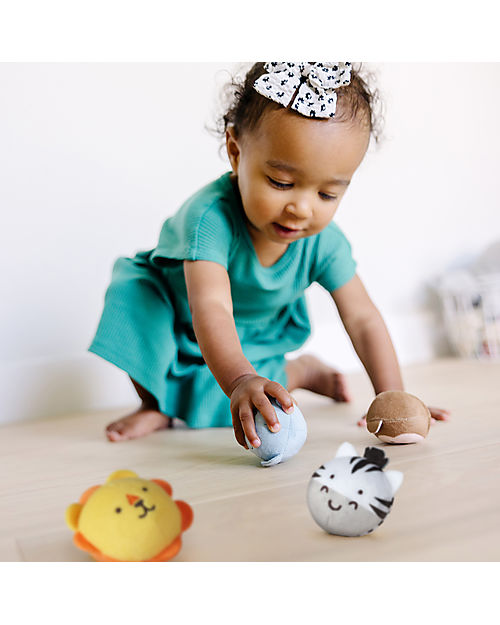 Melissa & Doug Rollables Safari Friends - Infant and Toddler Toy - 4 Pieces Soft Toys