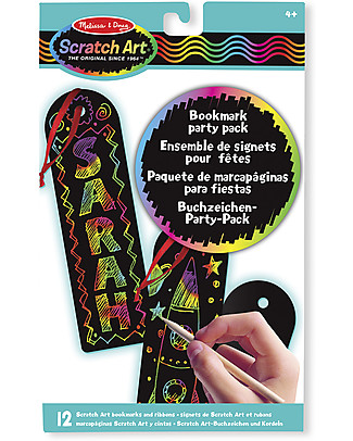Melissa & Doug Scratch Art Bookmark - Party Pack 12 Bookmarks - Perfect party favor! Draw And Color