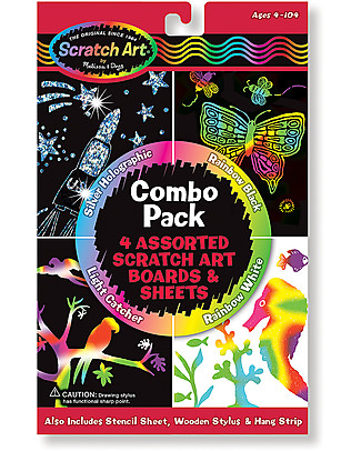 Melissa & Doug Scratch Art Combo 4 Pack - 4 different designs! Creative Toys