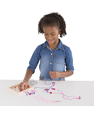 Melissa & Doug Shimmering Hearts Wooden Bead Set - 45+ Pieces Art & Craft Kits