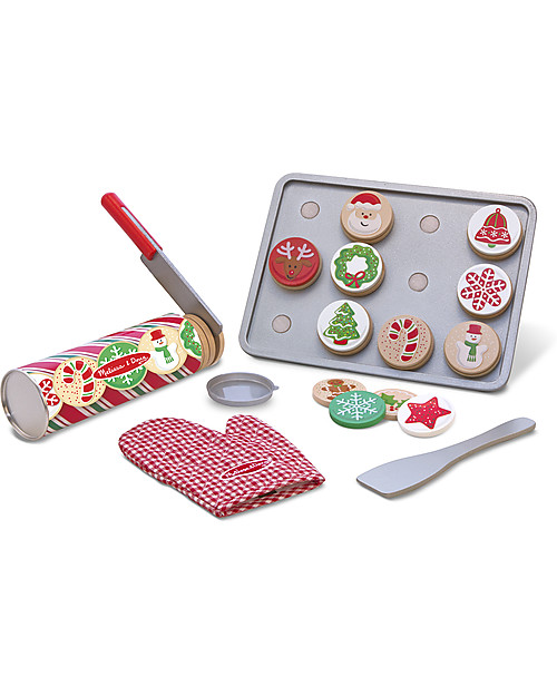 Melissa Doug Slice Bake Christmas Cookie Play Set 30 Pieces unisex bambini