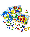 Melissa & Doug Sort and Snap Colour Match - Wooden case with 64 snap caps and 10 reversible picture cards! Montessori Toys