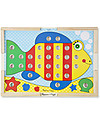 Melissa & Doug Sort and Snap Colour Match - Wooden case with 64 snap caps and 10 reversible picture cards! Montessori Toys