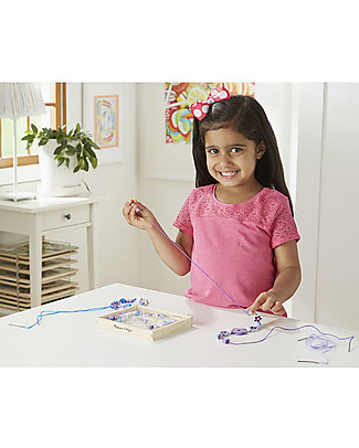 Melissa & Doug Sparkling Flowers Wooden Bead Set - 45+ Pieces Art & Craft Kits
