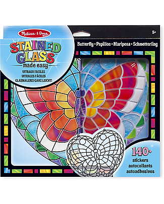 Melissa & Doug Stained Glass Made Easy - Butterfly - Ultra easy to make and hung! Art & Craft Kits