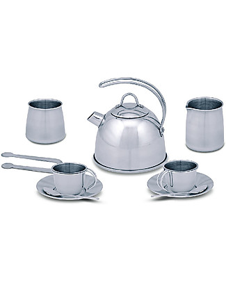 Melissa & Doug Stainless Steel Tea Set - 11 pieces Toy Kitchens & Play Food