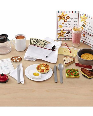 Melissa & Doug Star Diner Restaurant Play Set - 41 pieces Wooden Food