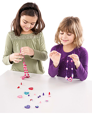 Melissa & Doug Sweet Hearts Wooden Bead Set - 120 beads and 5 cords! Art & Craft Kits