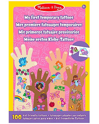 Melissa & Doug Temporary Tattoos Set - Rainbows + Fairies + Flowers & more! 100 Colourful Tattos Tattoos