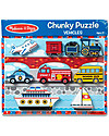 Melissa & Doug Vehicles Wooden Chunky Puzzle - 9 large pieces Wooden Stacking Toys