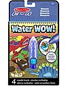 Melissa & Doug Water Wow Magical Coloring Cards - Dinosaurs - 4 Cards with Refillable Water Pen Draw And Color