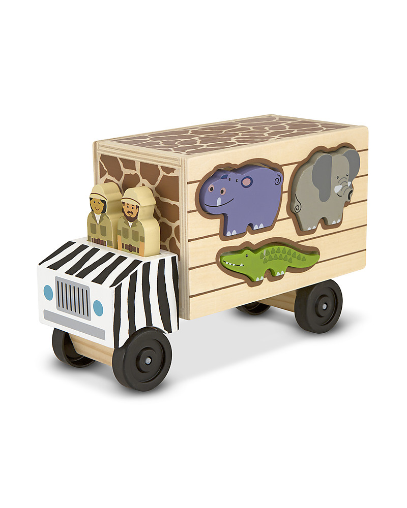 Wooden Animal Truck zoopretend play toyTooky ToysRedBaby Toddler 