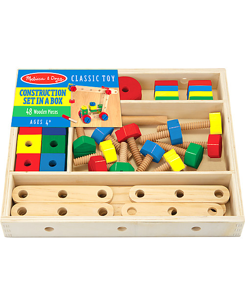 Wooden toy construction set sales