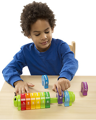 Melissa & Doug Wooden Counting Caterpillar Classic Toy STEM toys