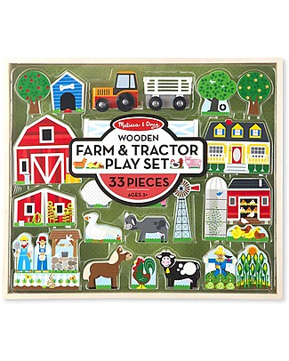 Melissa and doug sales farm and tractor set