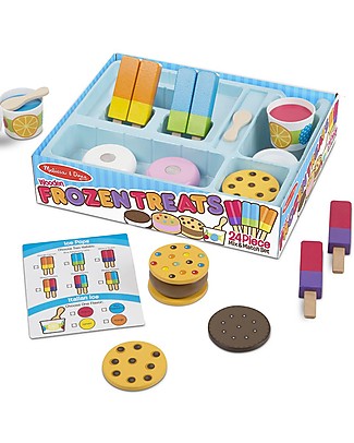 Melissa & Doug Wooden Frozen Treats Set, 24 pieces - Great gift idea! Pretend Play