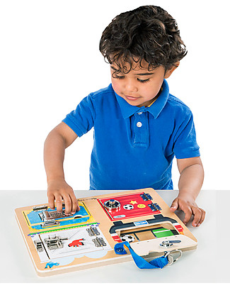 Melissa & Doug Wooden Lock and Latch Board - Helps developing fine motor skills and coordination! Montessori Toys