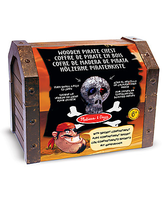 Melissa & Doug Wooden Pirate Chest, 19 Pieces - Perfect gift idea! Dressing Up & Role Play