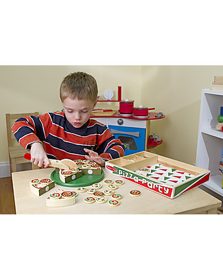 Melissa & Doug Wooden Pizza Ready to Slice - 54 toppings! Toy Kitchens & Play Food