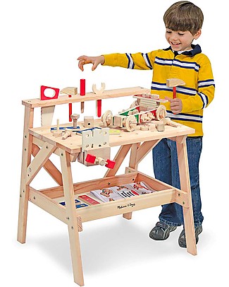 Melissa & Doug Wooden Project Workbench - 66x61x47 cm Wooden Toy Tools