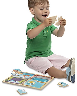Melissa & Doug Wooden Puzzle - Ready, Set, Go Puzzles