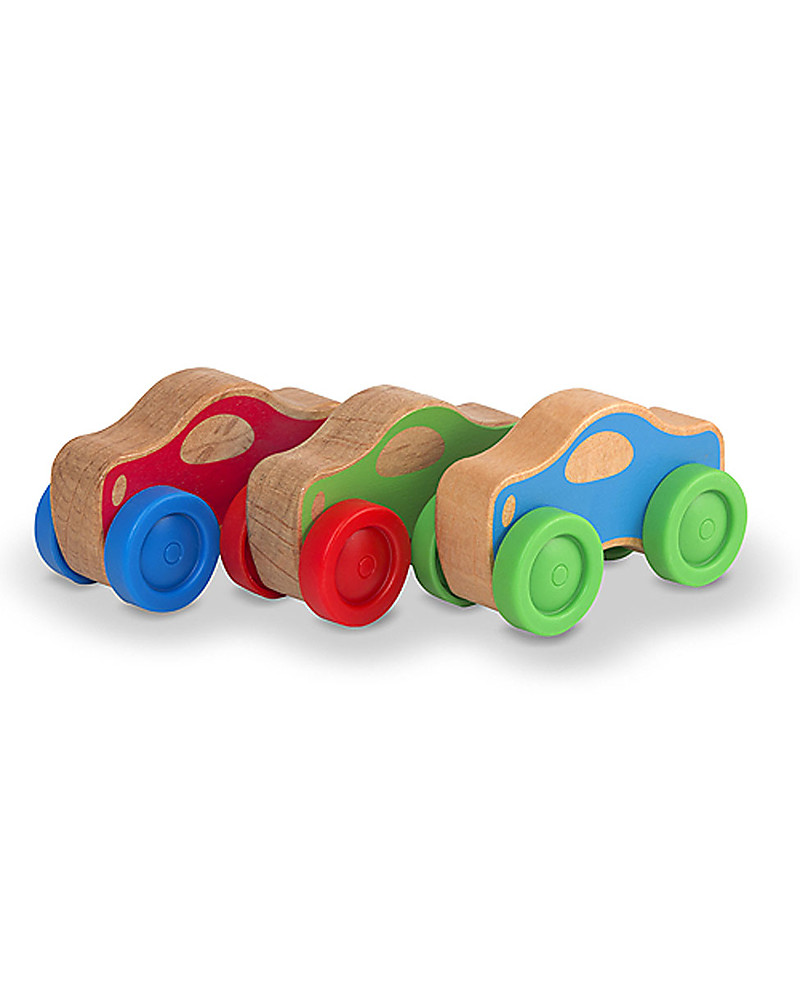 Melissa Doug Wooden Stacking Cars 3 pieces unisex bambini