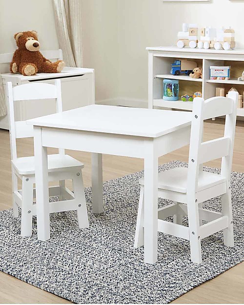 Melissa & doug wooden table and 2 chairs set best sale