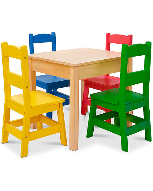 Melissa and doug wooden table and chair set online