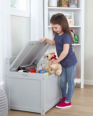 Melissa & Doug Wooden Toy Chest - Gray - 83x48x61 cm Bench