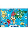 Melissa & Doug World Map Floor Puzzle - 33 pieces -Easy to Clean Puzzles
