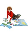 Melissa & Doug World Map Floor Puzzle - 33 pieces -Easy to Clean Puzzles