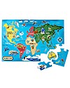 Melissa & Doug World Map Floor Puzzle - 33 pieces -Easy to Clean Puzzles