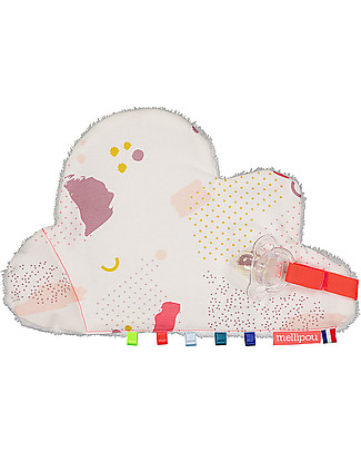 Mellipou OUTLET DouDou Pacifier Comforter, Tina Cloud - Made in France - Showroom Sample Doudou & Comforters