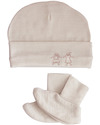 Merino Kids Cocooi™ Blanket, Beanie and Booties set Honey Oat - 100% Natural Merino Wool (perfect newborn gift!) Muslin Swaddle