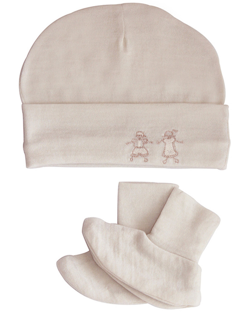 Merino Kids Cocooi™ Blanket, Beanie and Booties set Honey Oat