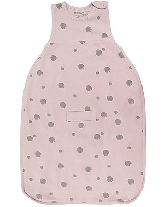 Merino Kids Go Go Bag Duvet Weight - Sleeping Bag, Dusty Pink Pebble - 2-4 years - 100% Merino Wool and Organic Cotton Warm Sleeping Bags