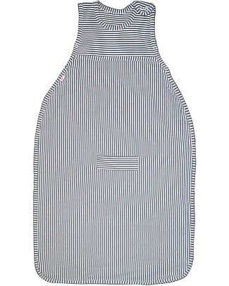 Merino Kids Go Go Bag - Sleeping Bag, 2-4 years - Denim Stripe - 100% Natural Merino Wool and Organic Cotton Warm Sleeping Bags