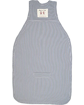 Merino Kids Go Go Bag - Sleeping Bag, 2-4 years - Denim Stripe - 100% Natural Merino Wool and Organic Cotton Warm Sleeping Bags