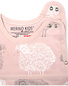 Merino Kids Go Go Bag - Sleeping Bag, Light Pink/Stack Sheeps - 0-2 years - 100% merino wool and organic cotton Sleeping Bags