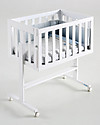 Micuna 2-in-1 Next to Me Cododo Cot, Beech Wood, White - It becomes Desk or ToyBox! Next To Me Cribs