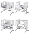 Micuna 2-in-1 Next to Me Cododo Cot, Beech Wood, White - It becomes Desk or ToyBox! Next To Me Cribs