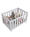 Micuna 2-in-1 Next to Me Cododo Cot, Beech Wood, White - It becomes Desk or ToyBox! Next To Me Cribs