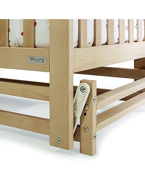 Micuna Annie Balance Rocking Cot 120x60cm - Natural - FSC Beech Wood Cots and Cotbeds